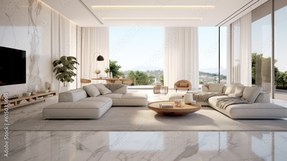 Fototapeta premium Beautiful living room interior