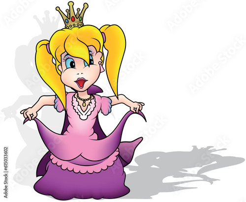 Blonde Princess in a Purple...