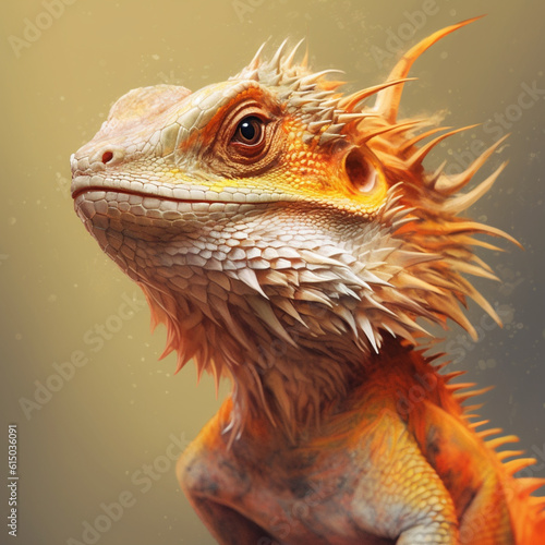 Bearded dragon. Generative AI.