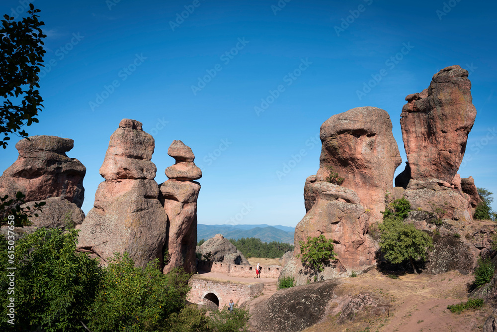 Fototapeta premium Fortezza di Belogradchik in Bulgaria, è un'antica fortezza situata sulle pendici settentrionali dei Monti Balcani