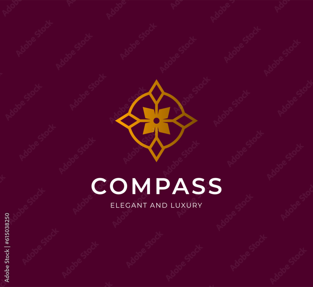 compass logo concept in a modern and luxury style with clean and minimalist shape compass logo concept in a modern and luxury style with clean and minimalist shape
