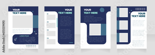 Technology production blank brochure layout design. Industry info. Vertical poster template set with empty copy space for text. Premade corporate reports collection. Editable flyer paper pages