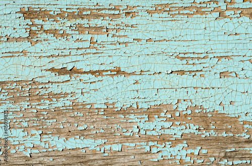 Obraz na plátne wooden grunge wall covered cracked paint