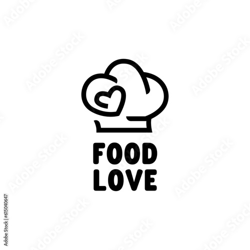 Food love modern logo design