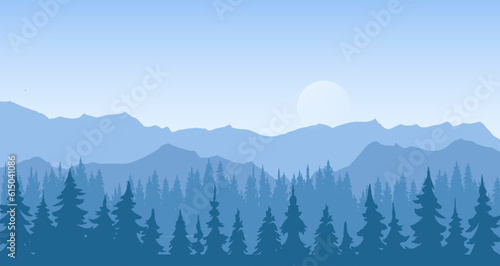 vector forest landscape background