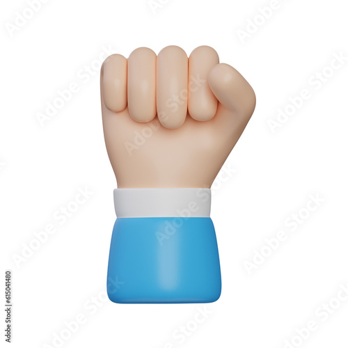 Fist Hand gesture 3d