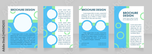Advertising swimming pool blank brochure layout design. Spa promotion. Vertical poster template set with empty copy space for text. Premade corporate reports collection. Editable flyer paper pages