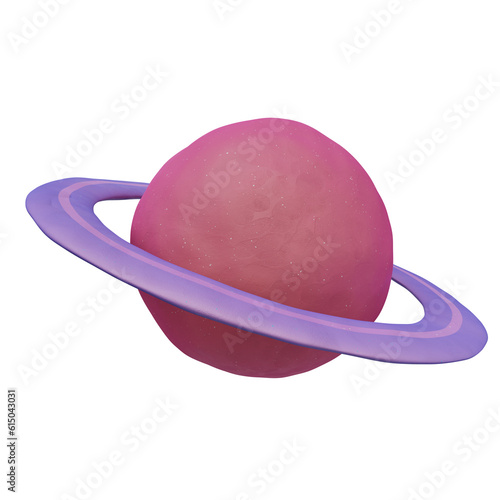 planet saturn 3d illustration
