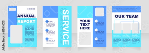 Modern medical blank brochure layout design. Medical and hospital info. Vertical poster template set with empty copy space for text. Premade corporate reports collection. Editable flyer paper pages
