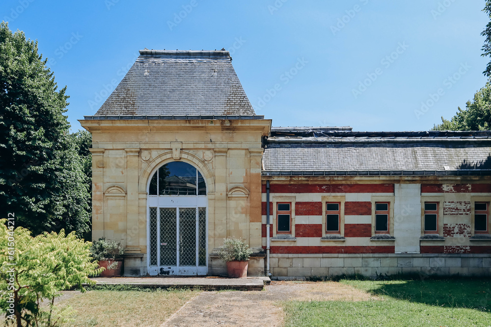 Historic facade of well being cures, thermal spa in Vichy, France