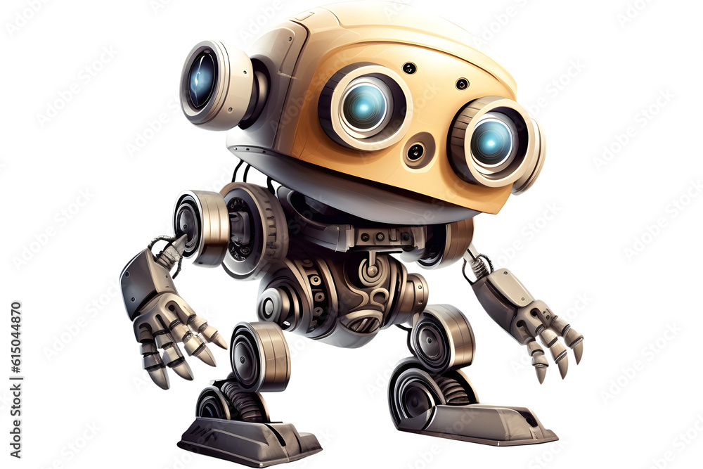 cute robot clipart style. generated ai. cute robot clipart style. generated ai.