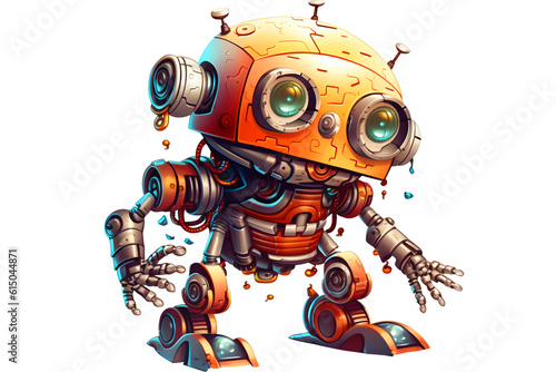 cute robot clipart style. generated ai.