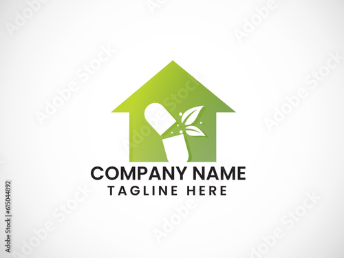 House pharmacy shop. Pharmacy home shop logo design. Hospital. Icom. Medical. Business. Doctor. Medicine shop. Creative