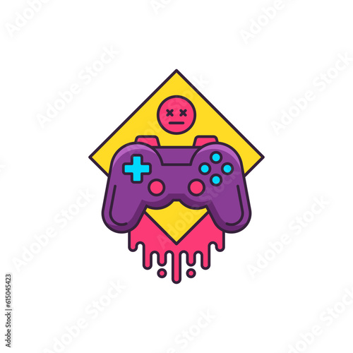 Gaming esport video game entertainment fun digital technology gamepad outline icon vector