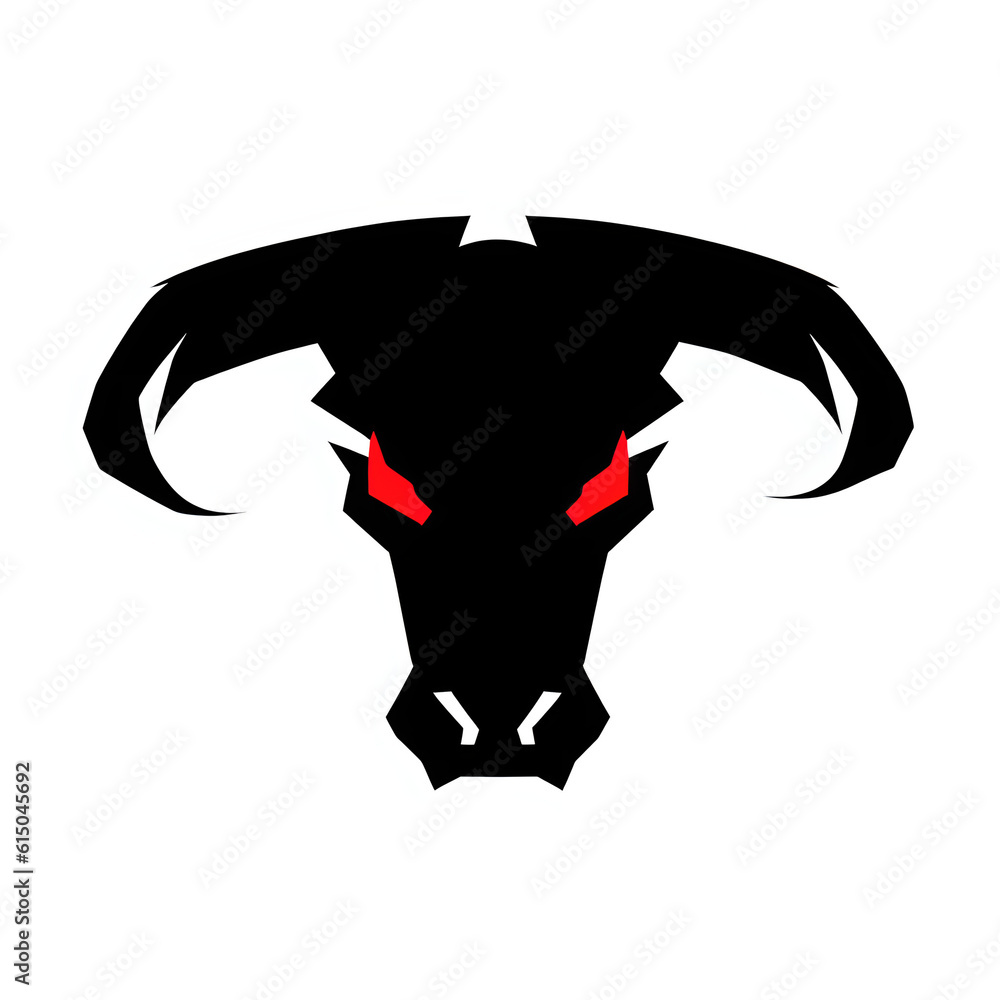 2D red angry bull unique artwork, generated with ai 2D red angry bull unique artwork, generated with ai