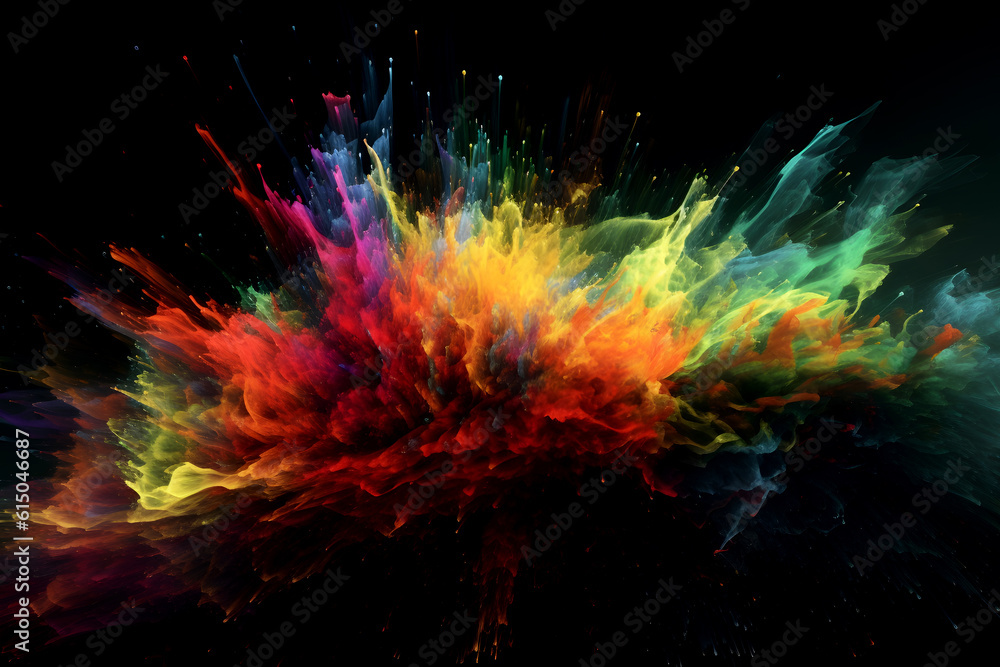 colour explosion, colour splash, vibrant colour. abstract background. gennerated ai colour explosion, colour splash, vibrant colour. abstract background. gennerated ai