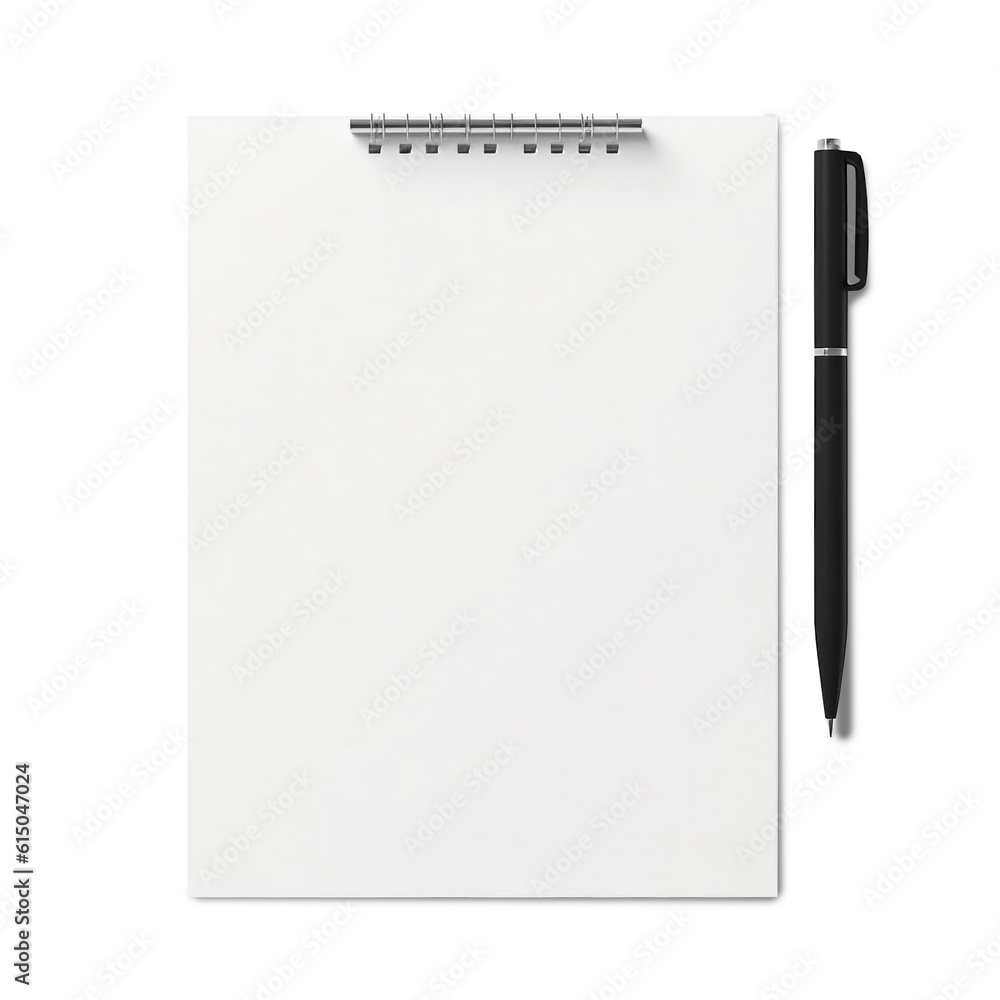 Blank White Sheet Of Paper Mockup. Top View. Ai Generative Blank White Sheet Of Paper Mockup. Top View. Ai Generative