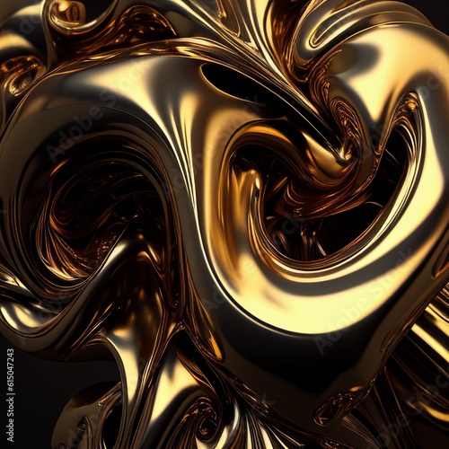 molten gold background Generative AI