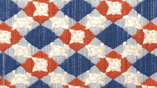 Gingham print seamless pattern. Generative ai art