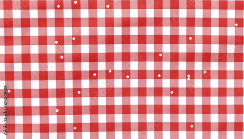 Gingham red print seamless pattern. Generative ai art