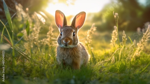 rabbit in the grass HD 8K wallpaper Stock Photographic Image © Ahmad