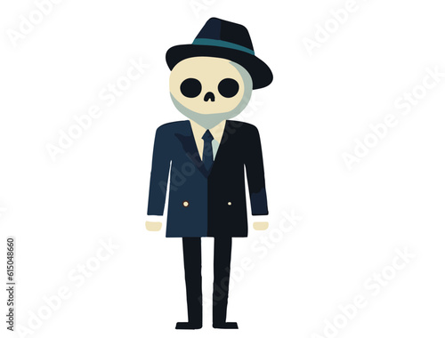 skeleton in uniform