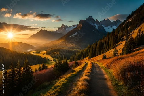 Great Smoky Mountains, autumn sunrise Tennessee  © Ahtesham