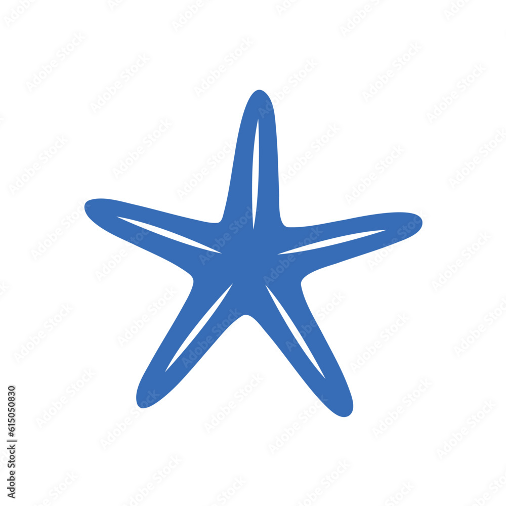 simple sea starfish icon graphic isolated on white vector illustration EPS10 simple sea starfish icon graphic isolated on white vector illustration EPS10