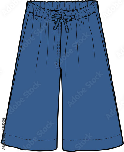 GIRLS AND TEENS CULOTTE TROUSER WIDE LEG BOTTOM WEAR VECTOR