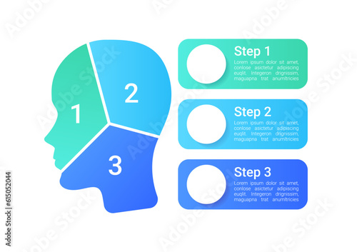 Suicide prevention infographic chart design template. Abstract infochart with copy space. Instructional graphics with 3 step sequence. Visual data presentation. Roboto Medium, Light fonts used
