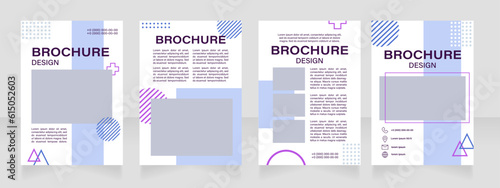 Museum artworks and exhibits exposition blank brochure layout design. Vertical poster template set with empty copy space for text. Premade corporate reports collection. Editable flyer paper pages
