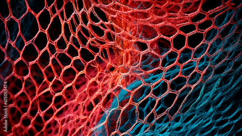 a close up of a net. Generative AI © Aram