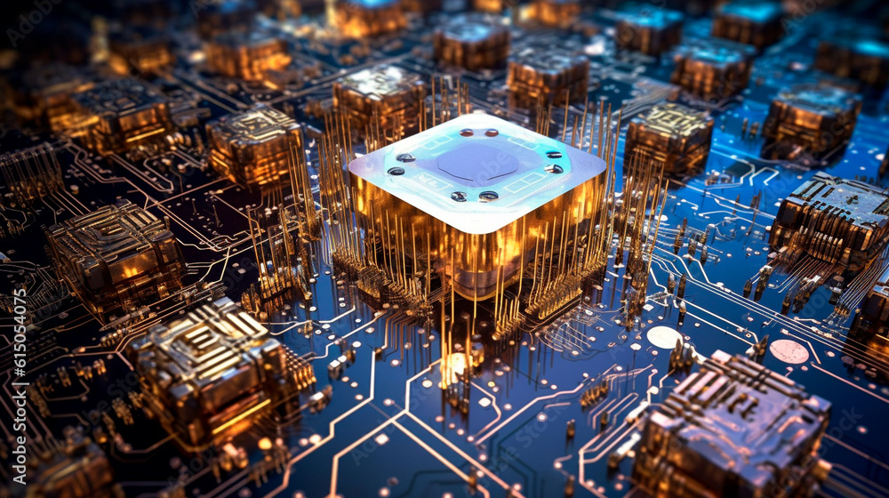 A modern highly advanced artificial intelligence system embedded in a ...