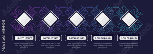 Computer troubleshooting infographic chart design template. Abstract infochart with copy space. Instructional graphics with 5 step sequence. Visual data presentation. Myriad Pro-Regular font used