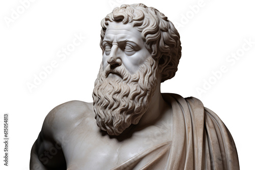 Illustration of the sculpture of Plato. The Greek philosopher. Plato is a central figure in the history of Ancient Greek philosophy.