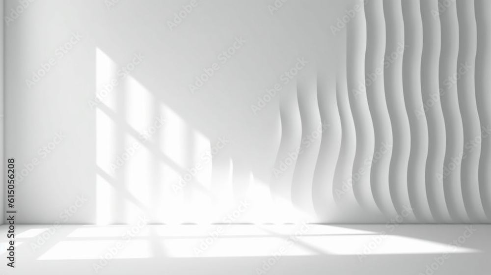 White background abstract with shadow and light. Product display podium Generative Ai. White background abstract with shadow and light. Product display podium Generative Ai.