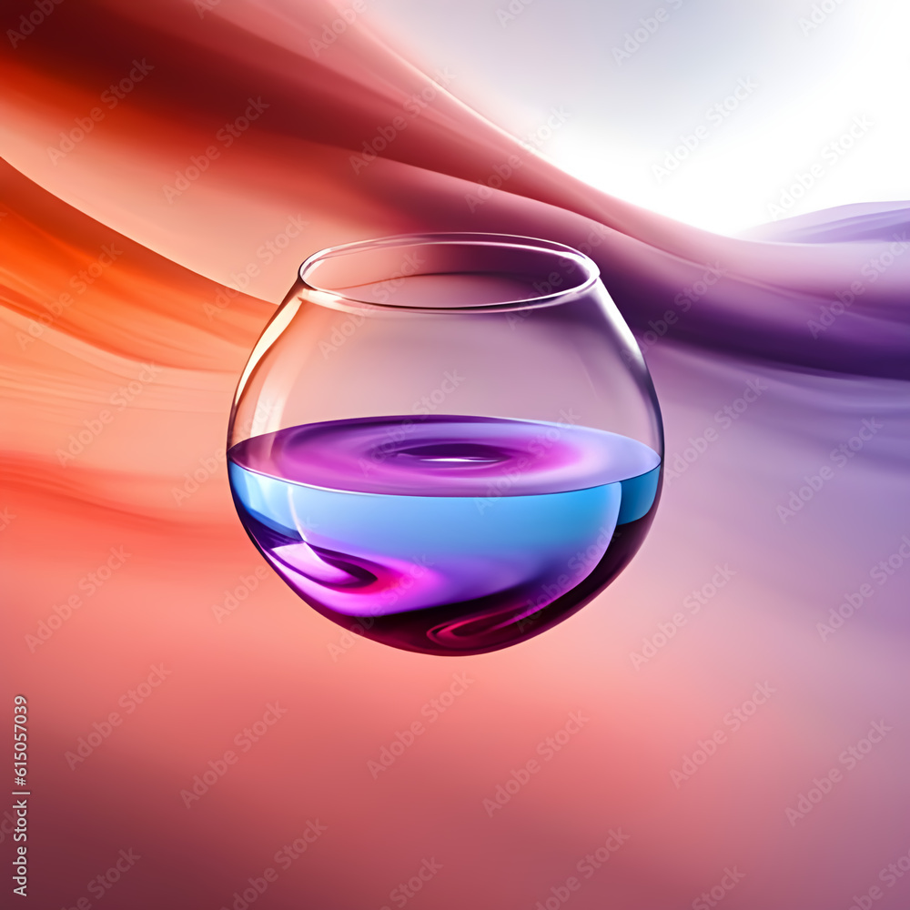 Illustration of colorful floating element created with AI generator Illustration of colorful floating element created with AI generator