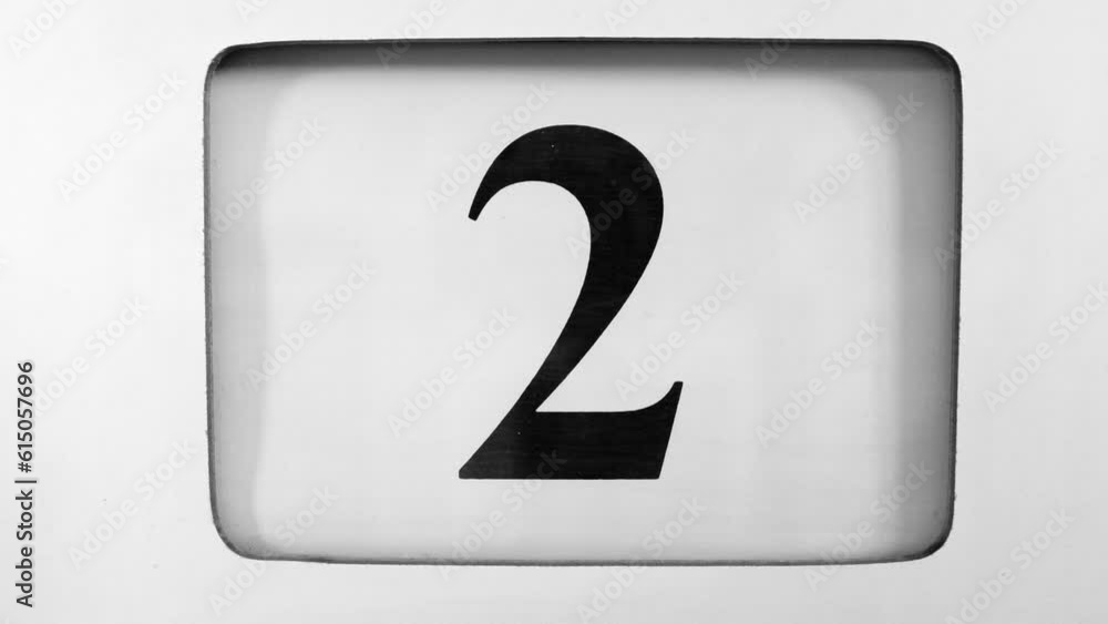 Calendar advancing from 1st to 2nd day of the month. Calendar advancing from 1st to 2nd day of the month.