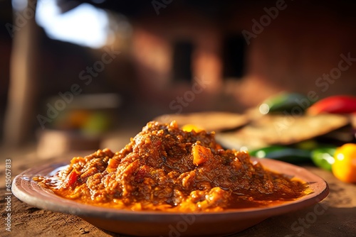 A serving of spicy Ethiopian doro