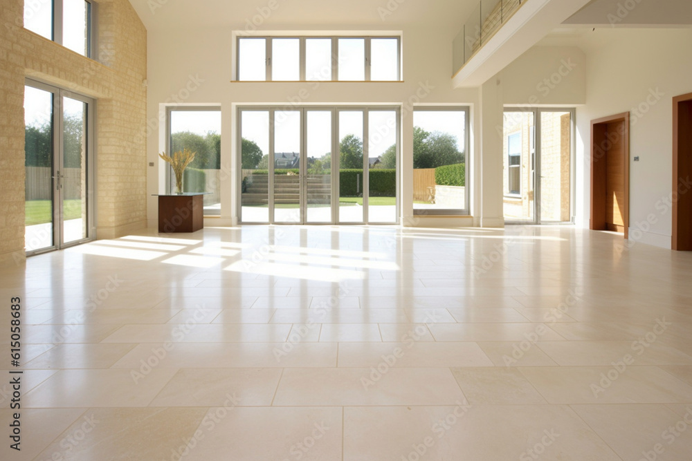 Limestone floor with a smooth and creamy texture Generative AI Limestone floor with a smooth and creamy texture Generative AI