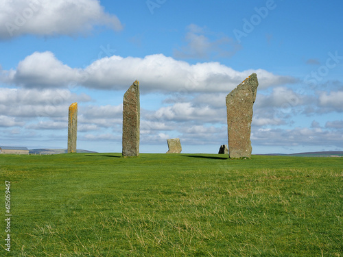 Standing stones of Stenness. Neolithic monument. Orkney Islands. Scotland photo