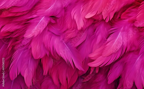 Viva Magenta Feathers Detailed Abstract Texture. Generative AI.