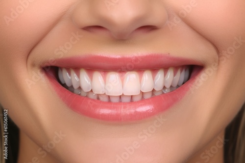 Happy woman with a white smile and fresh breath. Dental care enhances her beauty and promotes oral health. Concept  Dental care and oral hygiene.