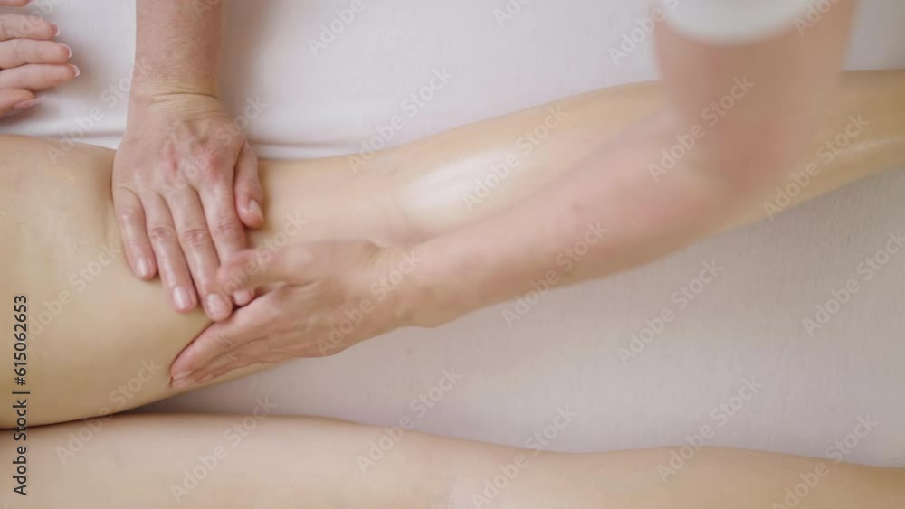 Revitalizing Legs Massage at a Professional Salon Top View 4K Revitalizing Legs Massage at a Professional Salon Top View 4K