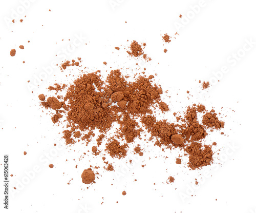 Stampa su tela Cocoa powder on transparent png