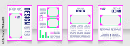 Beauty salon report blank brochure design. Template set with copy space for text. Premade corporate reports collection. Editable 4 paper pages. Smooch Sans Light, Bold, Arial Regular fonts used © bsd studio