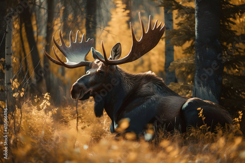 bull-moose-in-the-boreal-forest-generative-ai