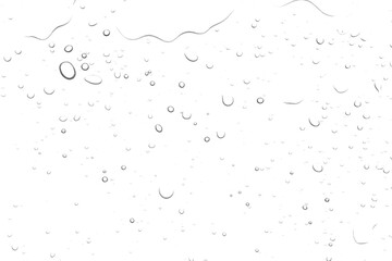 Water droplets on isolated background with PNG file.