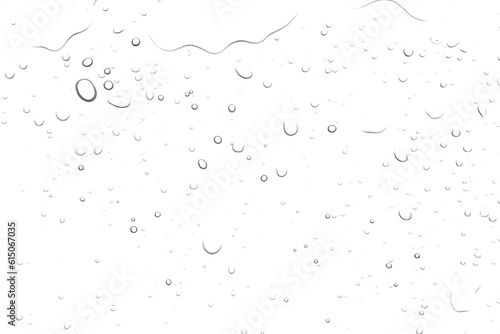 Print op canvas Water droplets on isolated background with PNG file.