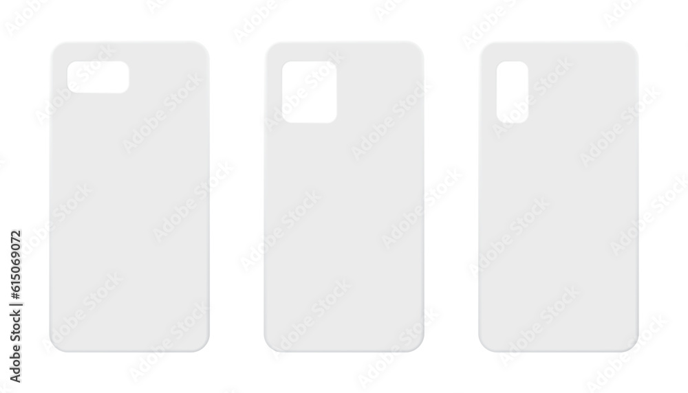 mock up of smartphone cases. blank cases. Vector illustration mock up of smartphone cases. blank cases. Vector illustration